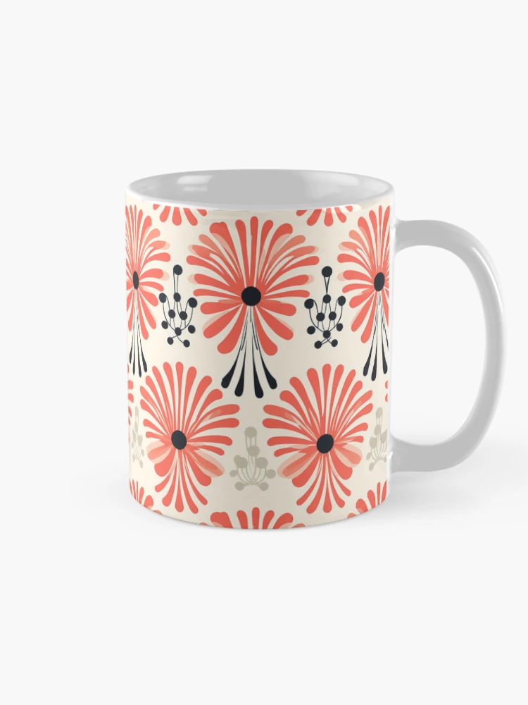 Thumbnail 3 of 6, Coffee Mug, Abstract Modern Flower Pattern designed and sold by ReverseBleach.