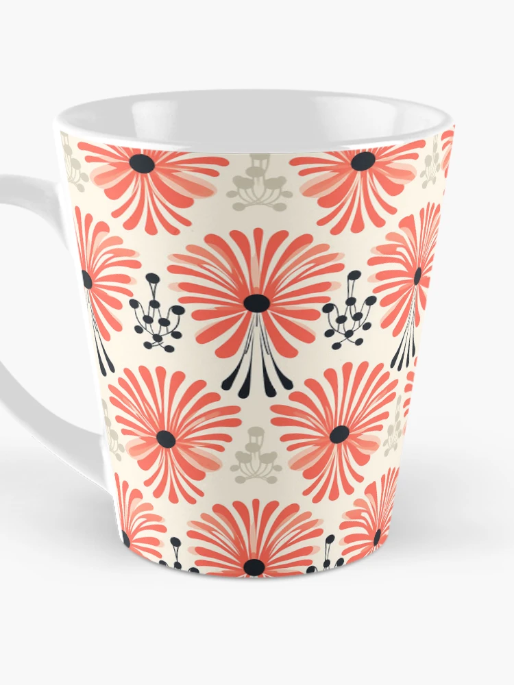 Thumbnail 3 of 4, Coffee Mug, Abstract Modern Flower Pattern designed and sold by ReverseBleach.