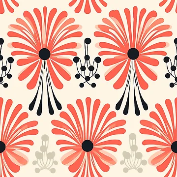 Artwork thumbnail, Abstract Modern Flower Pattern by ReverseBleach