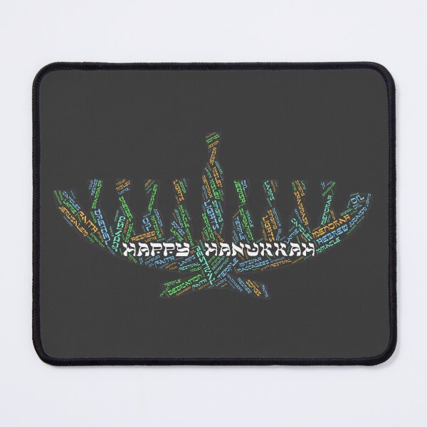 Item preview, Hanukkah Menorah Wordcloud for Darker Backgrounds designed and sold by WordsYouLove.