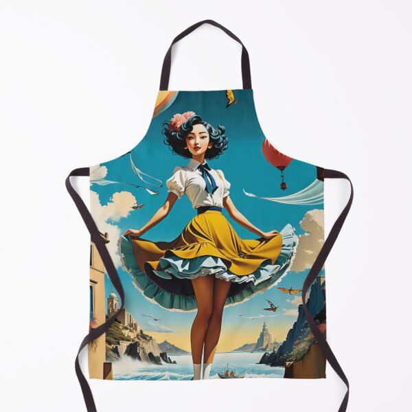 Item preview, Beautiful Cute and Sexy New Japanese Anime Girl Character in Salvador Dali Style Retro Art Displayed in Vintage-style Aged Screen Print Movie Poster designed and sold by Butler in the Home.