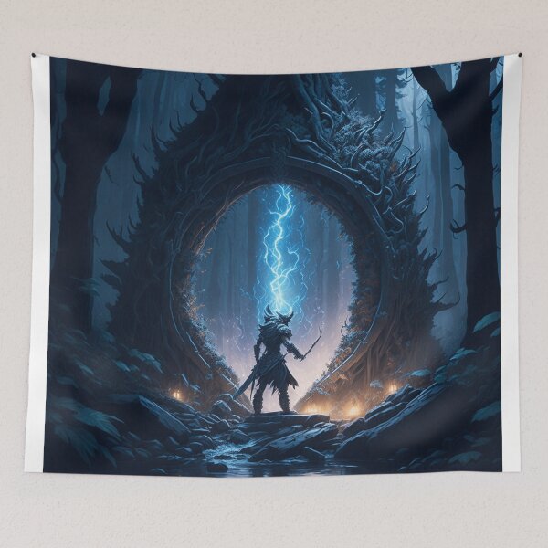 Item preview, A Chaos Warrior Entering a Mystical Portal designed and sold by Myahashaye.