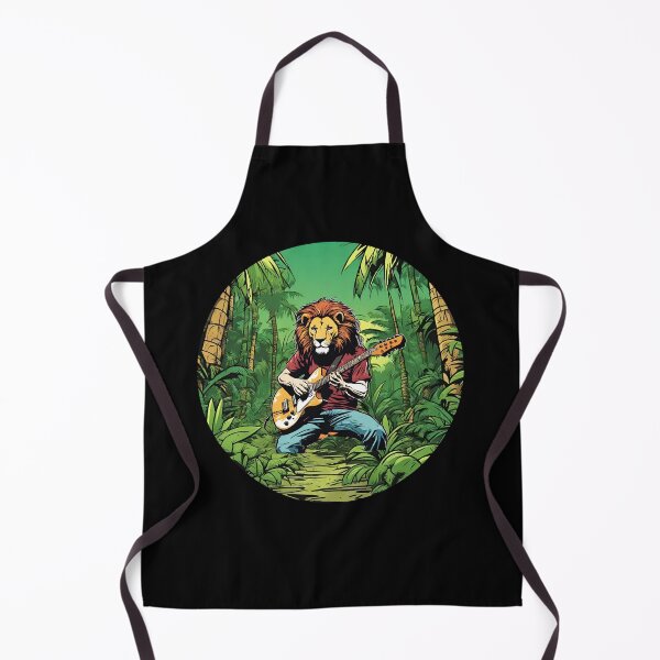 Item preview, WILD GUITARIST LION – guitarist lion - rock lion - wild musician designed and sold by Musicians-world.