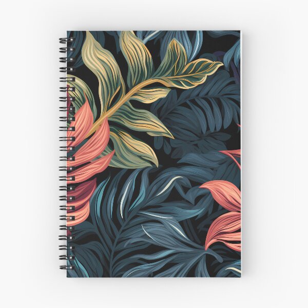 Item preview, Tropical Leaves on a Black Background designed and sold by HisoTorDesign.