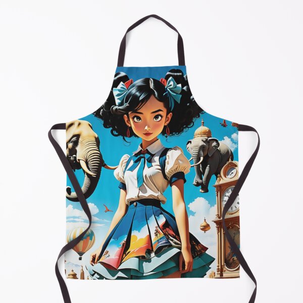 Item preview, Beautiful Cute and Sexy New Japanese Anime Girl Character in Salvador Dali Style Retro Art Displayed in Vintage-style Aged Screen Print Movie Poster designed and sold by Butler in the Home.
