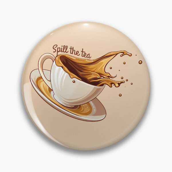 Item preview, Spill the Tea Teacup Typography  designed and sold by meganohm.