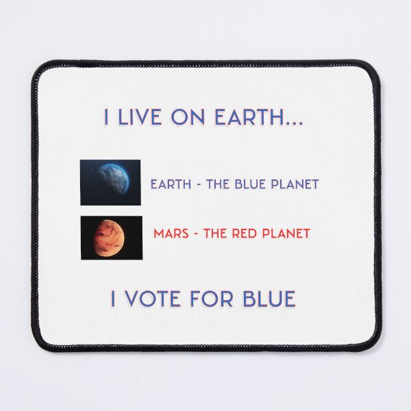 Item preview, I Live on Earth Vote Blue for Democracy designed and sold by Gemini-PNW.