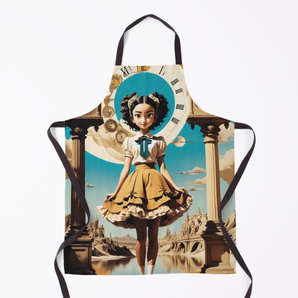 Item preview, Beautiful Cute and Sexy New Japanese Anime Girl Character in Salvador Dali Style Retro Art Displayed in Vintage-style Aged Screen Print Movie Poster designed and sold by Butler in the Home.