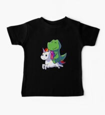 Dinosaurier Reiten Unicorn Tshirt - Funny Unicorn Shirt für Mädchen - Geschenke für Kinder Baby T-Shirt