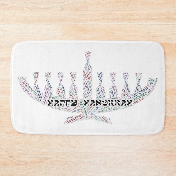 Item preview, Hanukkah Menorah Wordcloud for Lighter Backgrounds designed and sold by WordsYouLove.