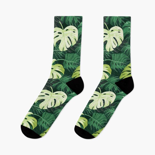 Item preview, Tropical Leaves Seamless Pattern on Black Background designed and sold by HisoTorDesign.
