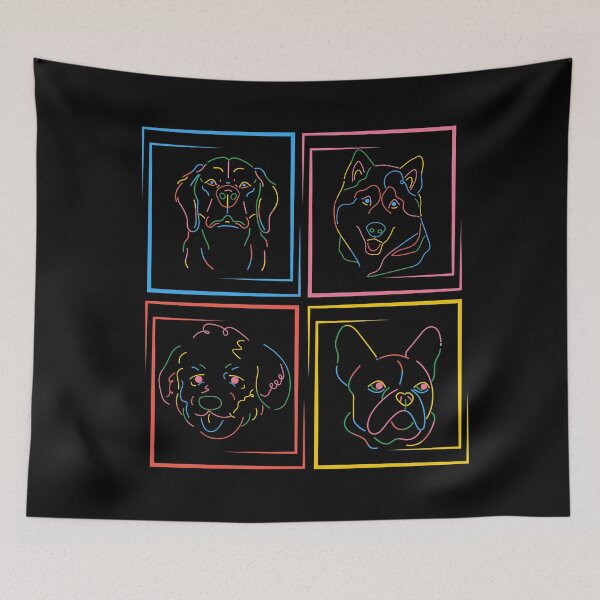 Item preview, Colorful frames with dogs designed and sold by LuckyFamily.
