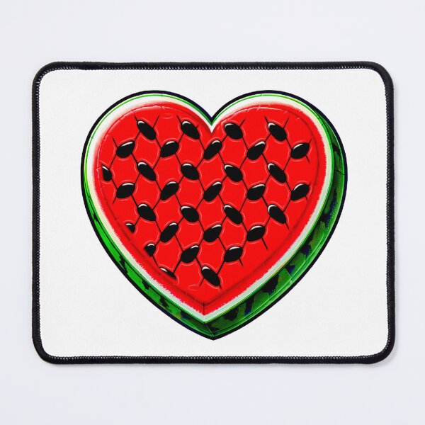 Artikelvorschau, Kostenloses Palästina-Wassermelonen-Keffiyeh-Herz entworfen und verkauft von 4TeeToo.
