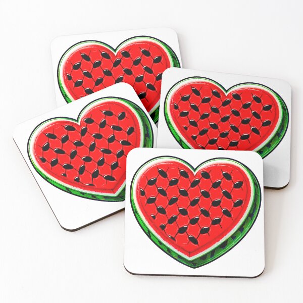 Item preview, Free Palestine Watermelon Keffiyeh Heart designed and sold by 4TeeToo.