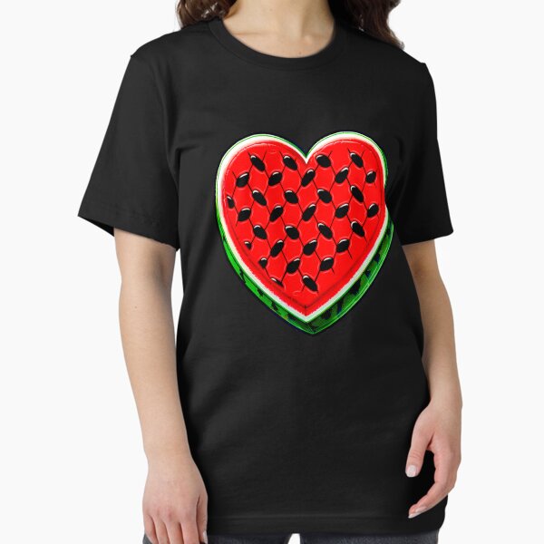 Item preview, Free Palestine Watermelon Keffiyeh Heart designed and sold by 4TeeToo.