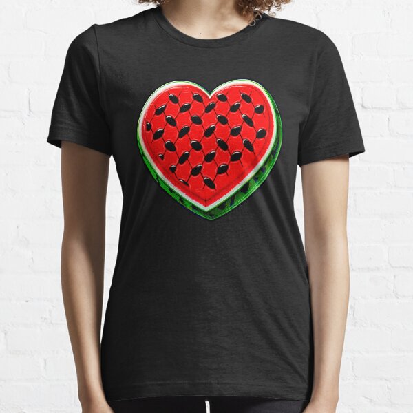 Item preview, Free Palestine Watermelon Keffiyeh Heart designed and sold by 4TeeToo.