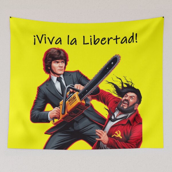 Item preview, Javier Milei fighting off commies designed and sold by SilverFrog.