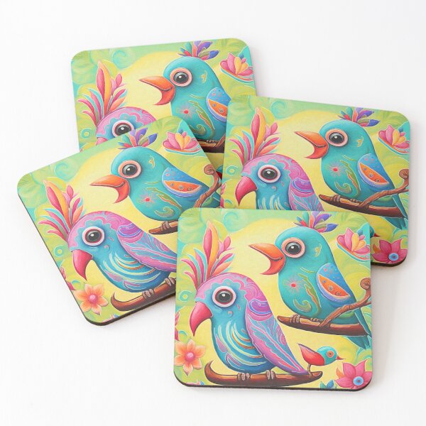 Item preview, The Brightest Birdies, Tropical Tiki's designed and sold by It's Just Me.