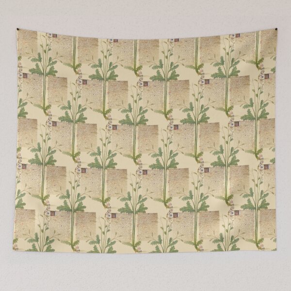 Item preview, Absinthe Medicinal Plant Medieval Manuscript Seamless Pattern designed and sold by Vintage-TM.