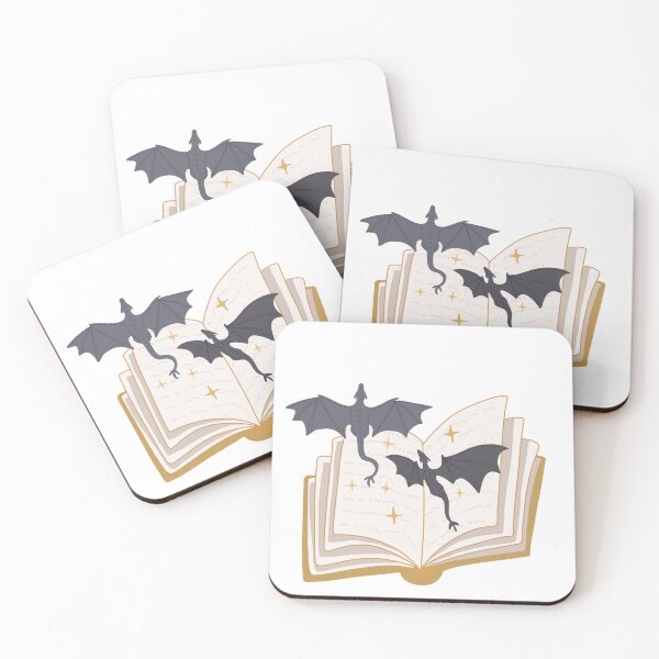 Item preview, Two dragons fly out of a golden book designed and sold by loulou-artifex.