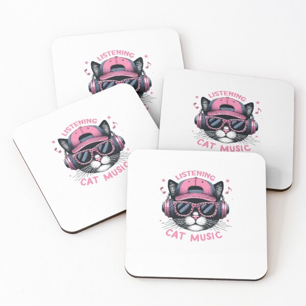 Item preview, Comic Cat With Headphones And Sunglasses Listening designed and sold by sbachstroem.