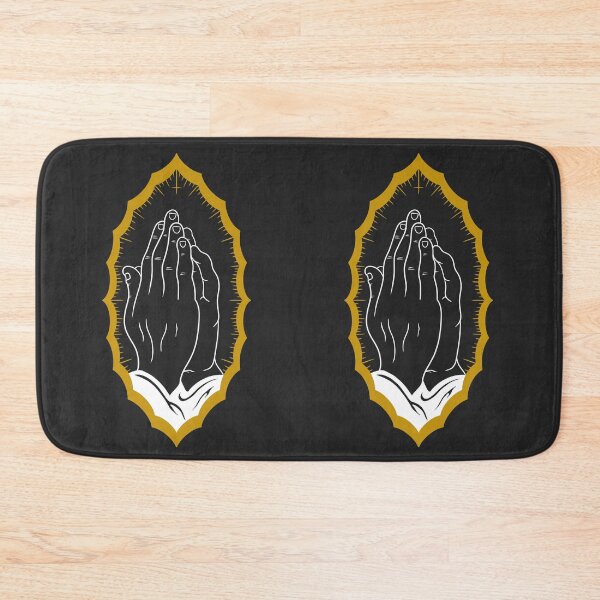 Item preview, DEMON PRAYING HANDS TATTOO FLASH - White & Gold designed and sold by hugoncalves.
