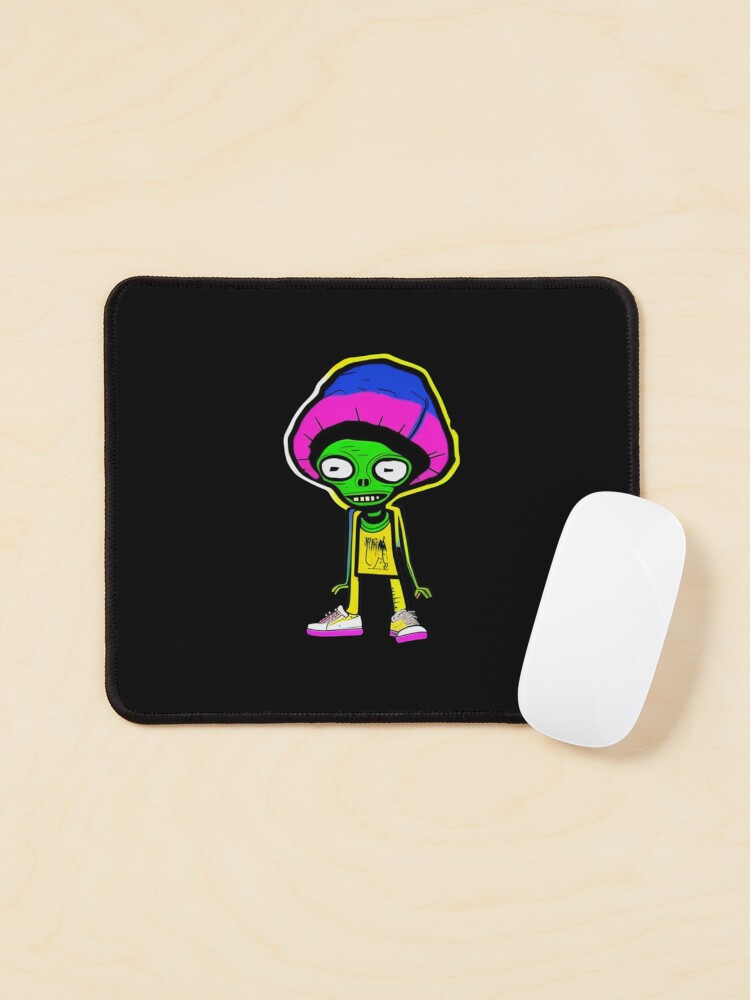 Thumbnail 1 of 5, Mouse Pad, Funny Cartoon Rapper designed and sold by jeanmbart.