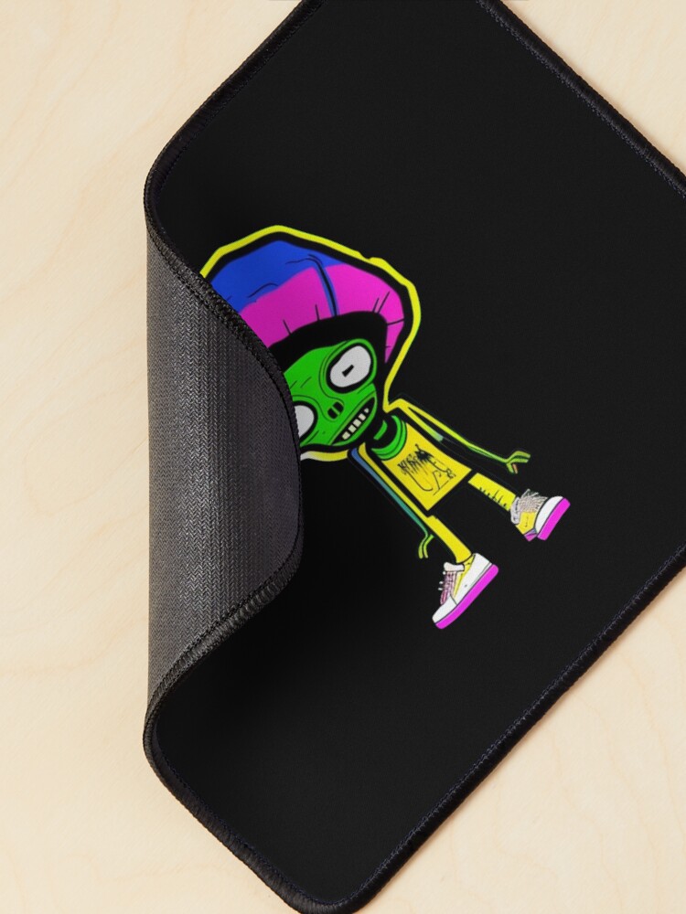 Thumbnail 2 of 5, Mouse Pad, Funny Cartoon Rapper designed and sold by jeanmbart.