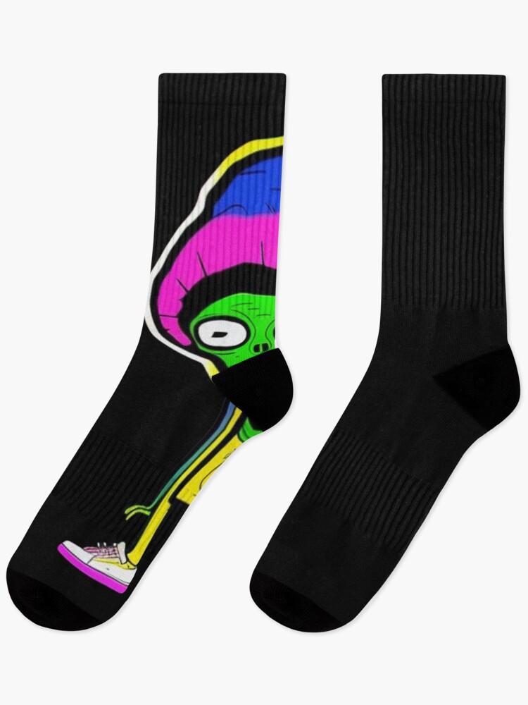 Thumbnail 1 of 5, Socks, Funny Cartoon Rapper designed and sold by jeanmbart.