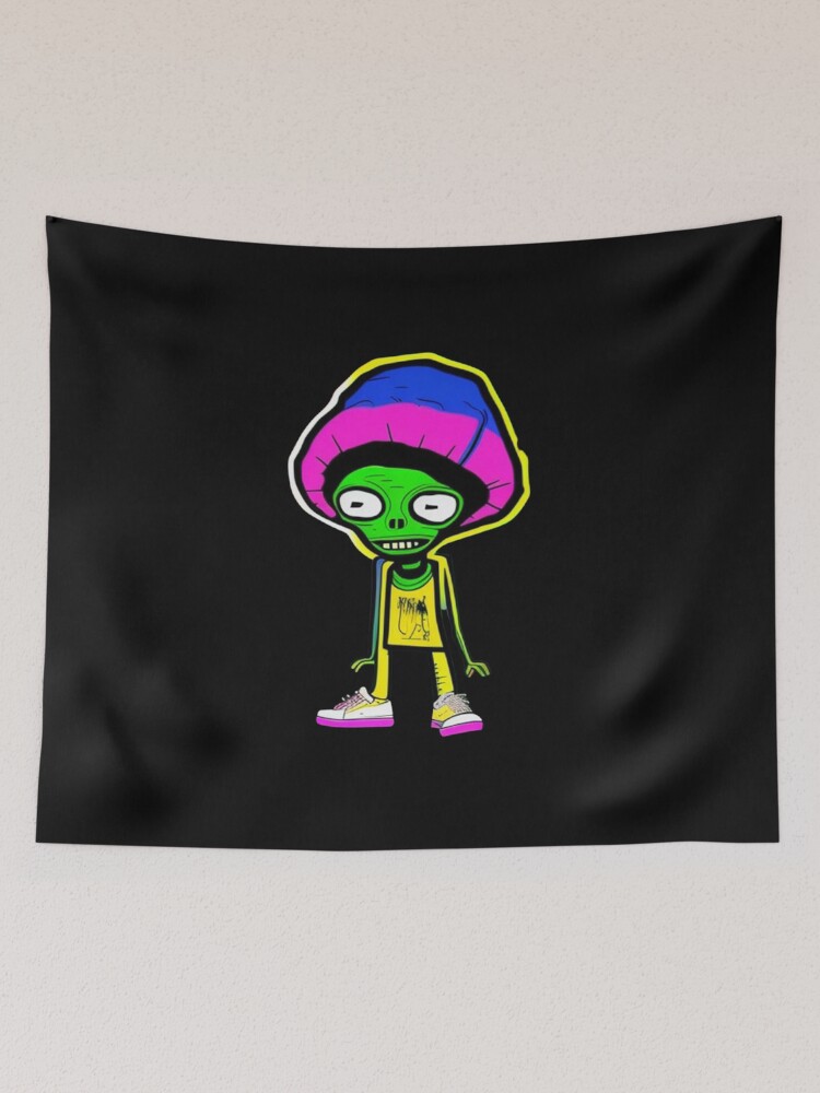 Thumbnail 2 of 3, Tapestry, Funny Cartoon Rapper designed and sold by jeanmbart.