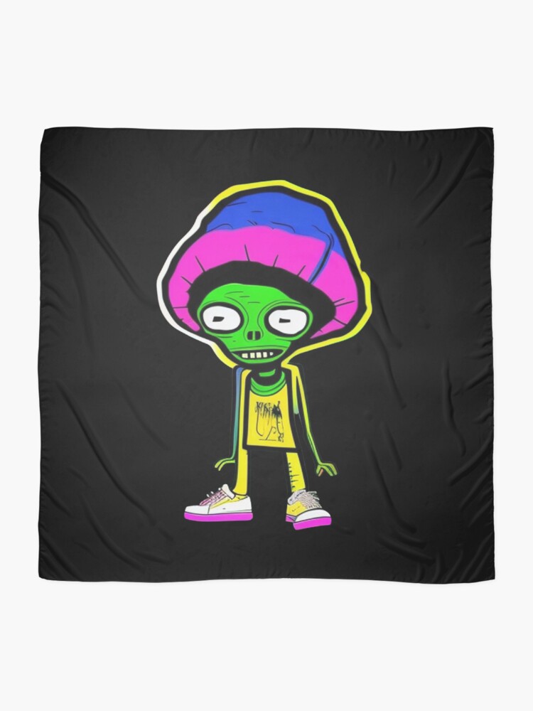 Thumbnail 2 of 3, Scarf, Funny Cartoon Rapper designed and sold by jeanmbart.