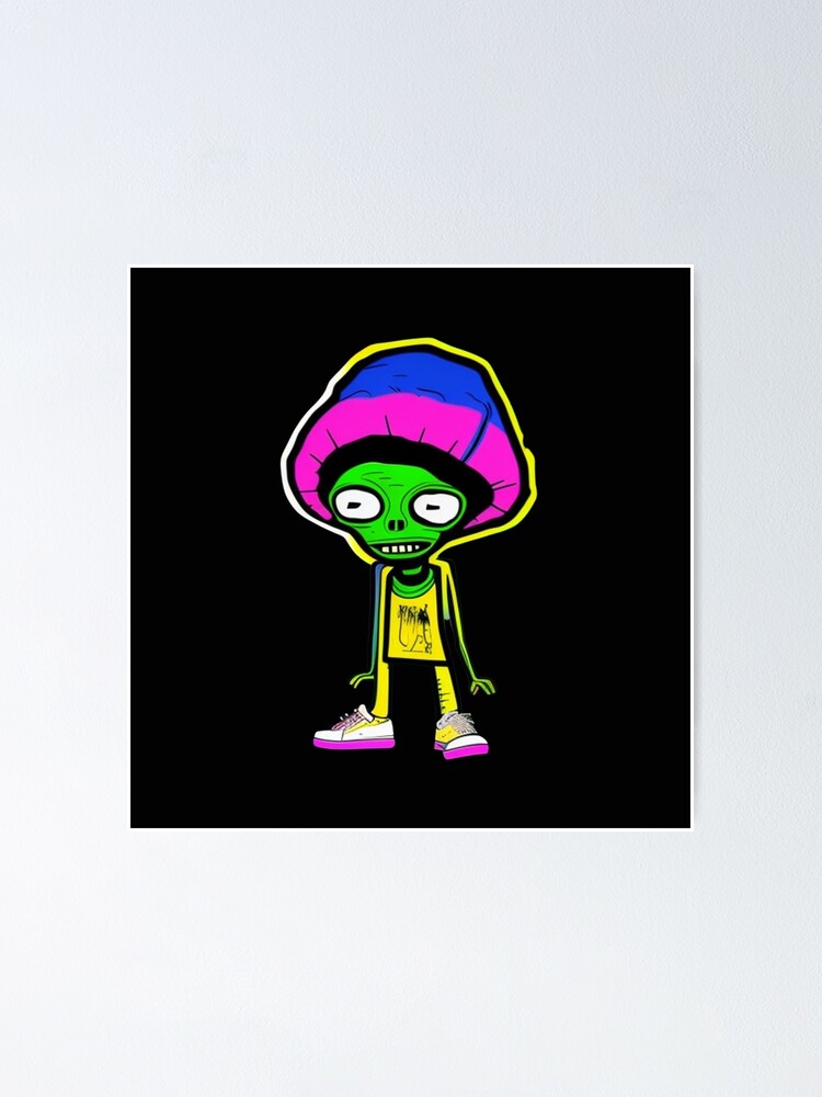Thumbnail 1 of 3, Poster, Funny Cartoon Rapper designed and sold by jeanmbart.