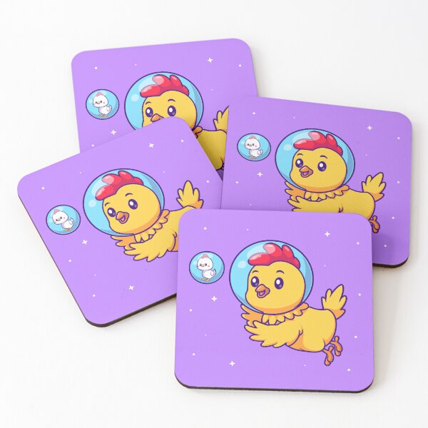 Item preview, Chicken with Astronaut Helmet and Moon Hat Cartoon designed and sold by hjian8219.