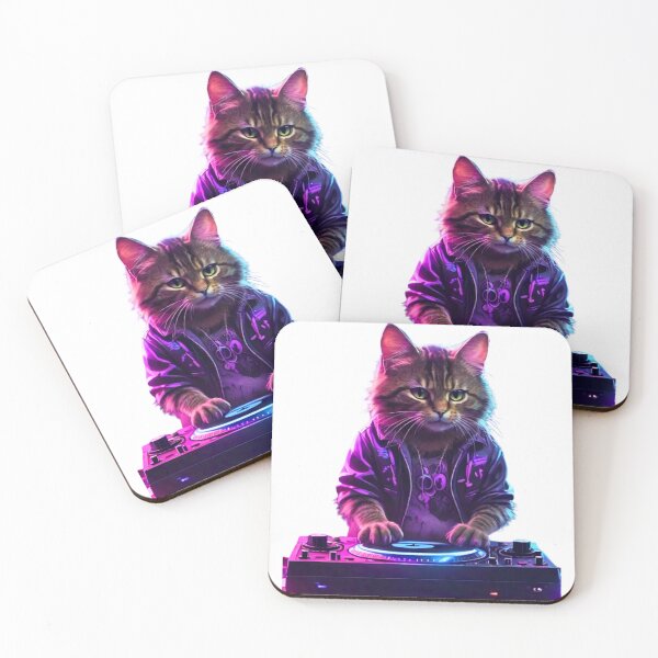 Item preview, Purrfect Beats: DJ Cat Vibes - Trendy Feline Music Lover Design designed and sold by SN-Creations.