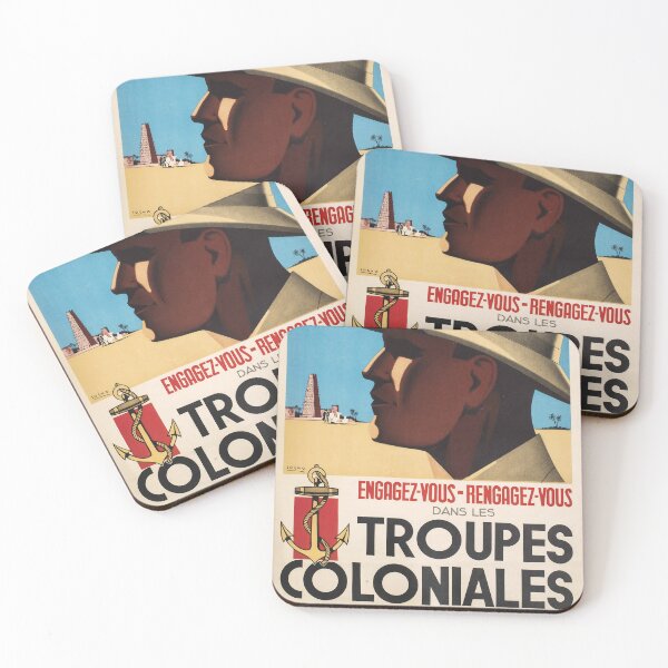 Item preview, Vintage French Recruitment Poster "Troupes Coloniales" by Sogno designed and sold by TJHarr.