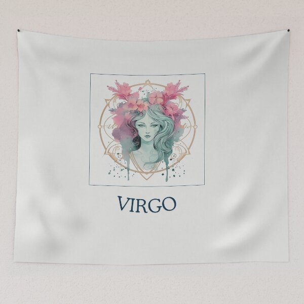 Item preview, Vintage Cute Virgo Zodiac- Horescope/SunSign Theme  on white back ground designed and sold by CosmicNook1.