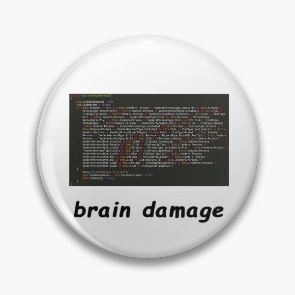 Item preview, Cursed Code "brain damage" meme designed and sold by Rainy-Racoon.