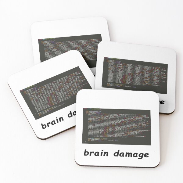 Item preview, Cursed Code "brain damage" meme designed and sold by Rainy-Racoon.