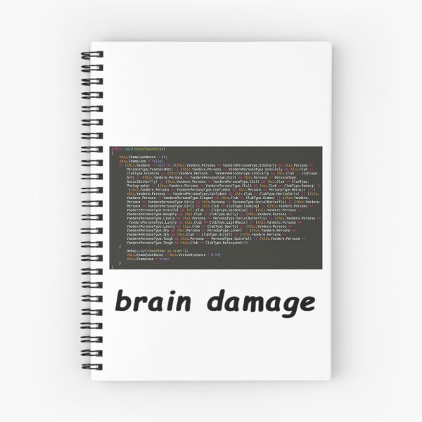 Item preview, Cursed Code "brain damage" meme designed and sold by Rainy-Racoon.