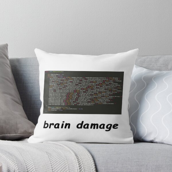 Item preview, Cursed Code "brain damage" meme designed and sold by Rainy-Racoon.