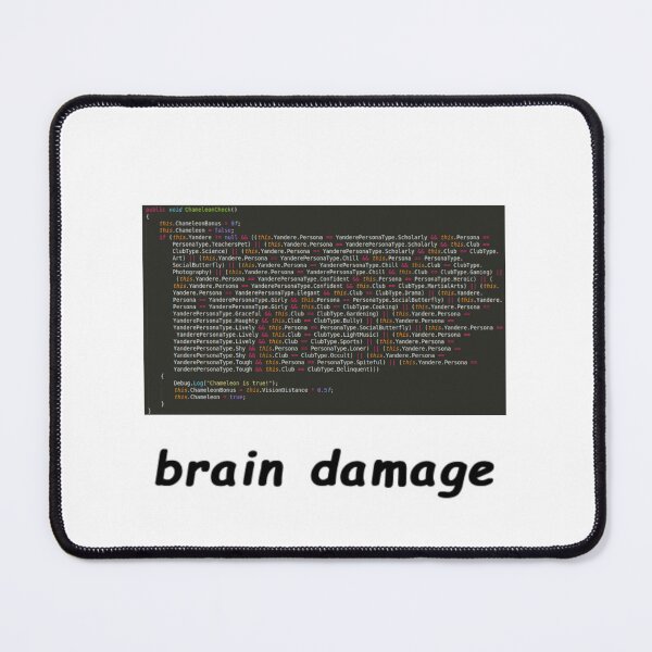 Item preview, Cursed Code "brain damage" meme designed and sold by Rainy-Racoon.