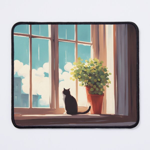 Item preview, aesthetic Black Cat in the Window designed and sold by Catophile.