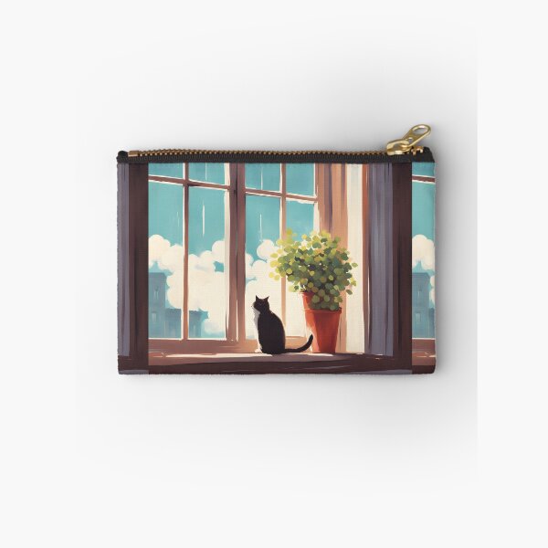 Item preview, aesthetic Black Cat in the Window designed and sold by Catophile.