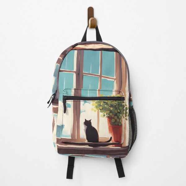 Item preview, aesthetic Black Cat in the Window designed and sold by Catophile.