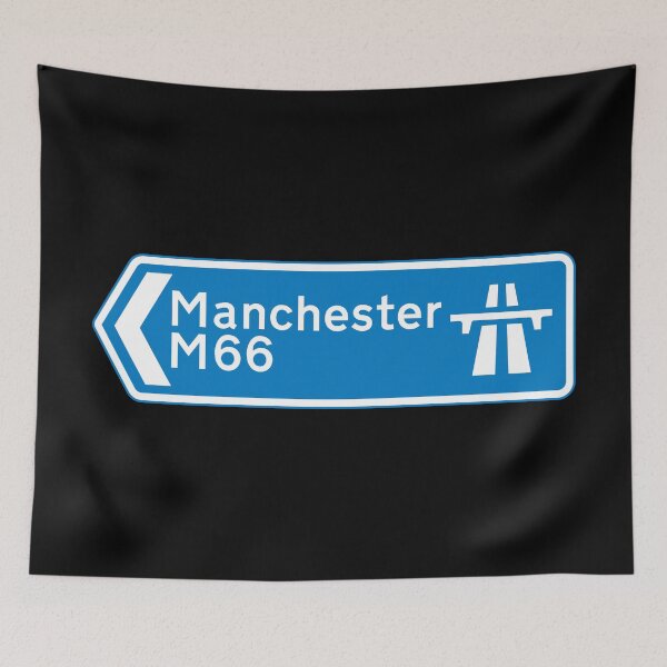 Item preview, Manchester Bound - Blue M60, M62, M56, M61, M66 Motorway Sign designed and sold by WilliamsonMedia.