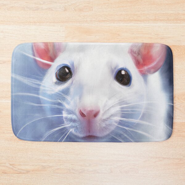 Item preview, fluffy white rat designed and sold by mindgoop.