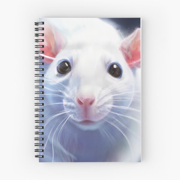 Item preview, fluffy white rat designed and sold by mindgoop.