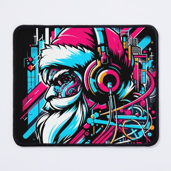 Item preview, Santa Claus with headphones on his ears listening to music.  designed and sold by Lukasz Kobylka.