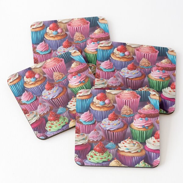 Item preview,  Marvelous Colorful Cupcake Pattern designed and sold by DigiDreamyArt.