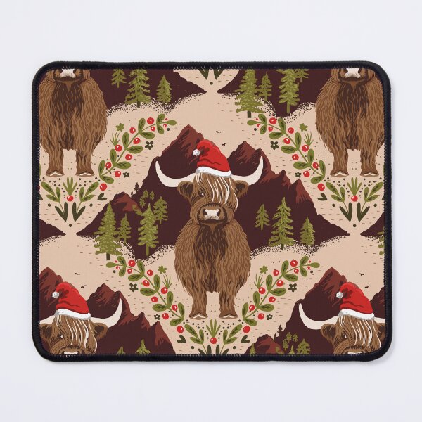 Item preview, Hilda the Christmas Highland Cow designed and sold by creativinchi.